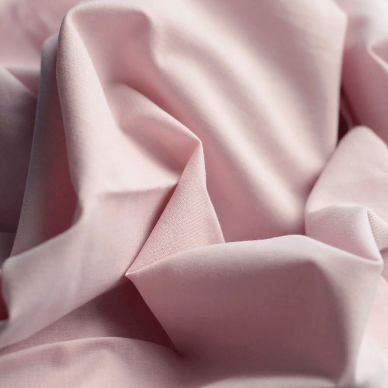 Popeline coton douce qualité SWEET coloris uni rose tendre