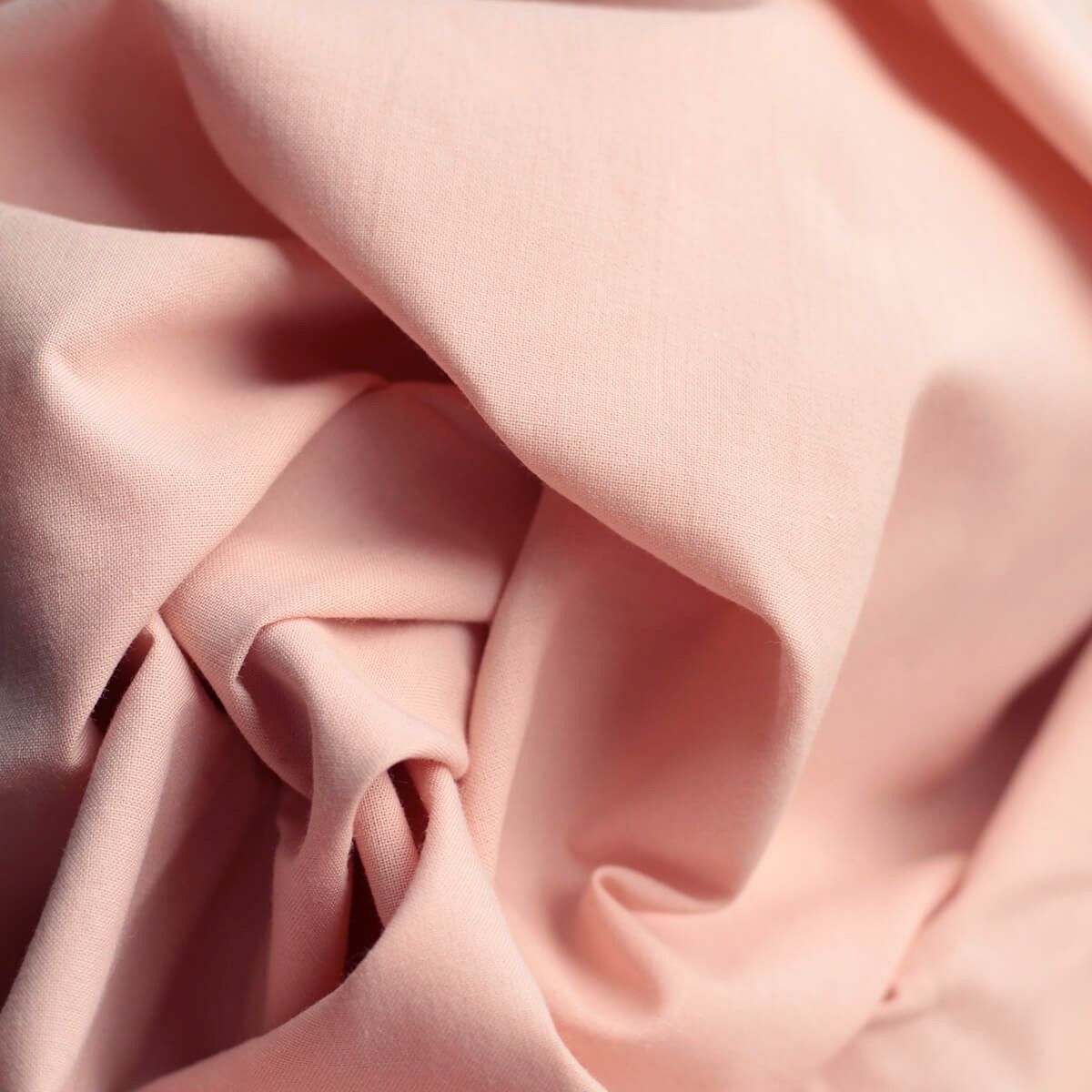 Popeline coton douce qualité SWEET coloris uni rose pêche