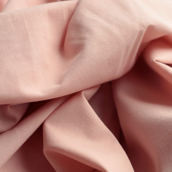 Popeline coton douce qualité SWEET coloris uni rose pêche