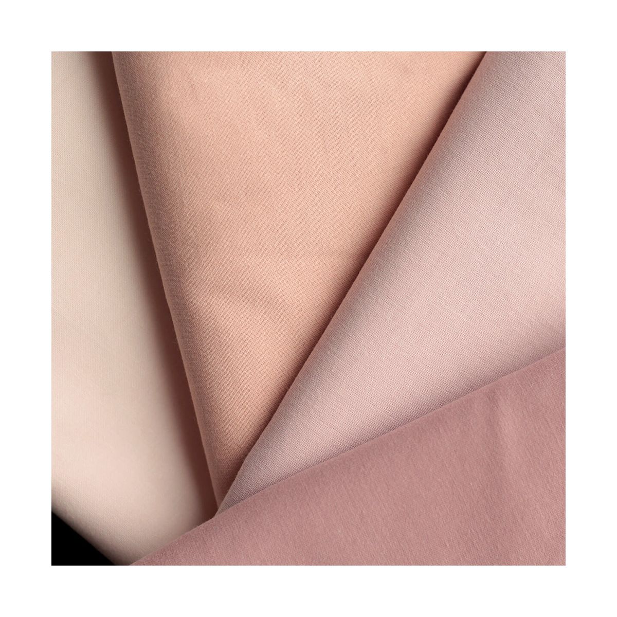 Popeline coton douce qualité SWEET coloris uni rose pêche