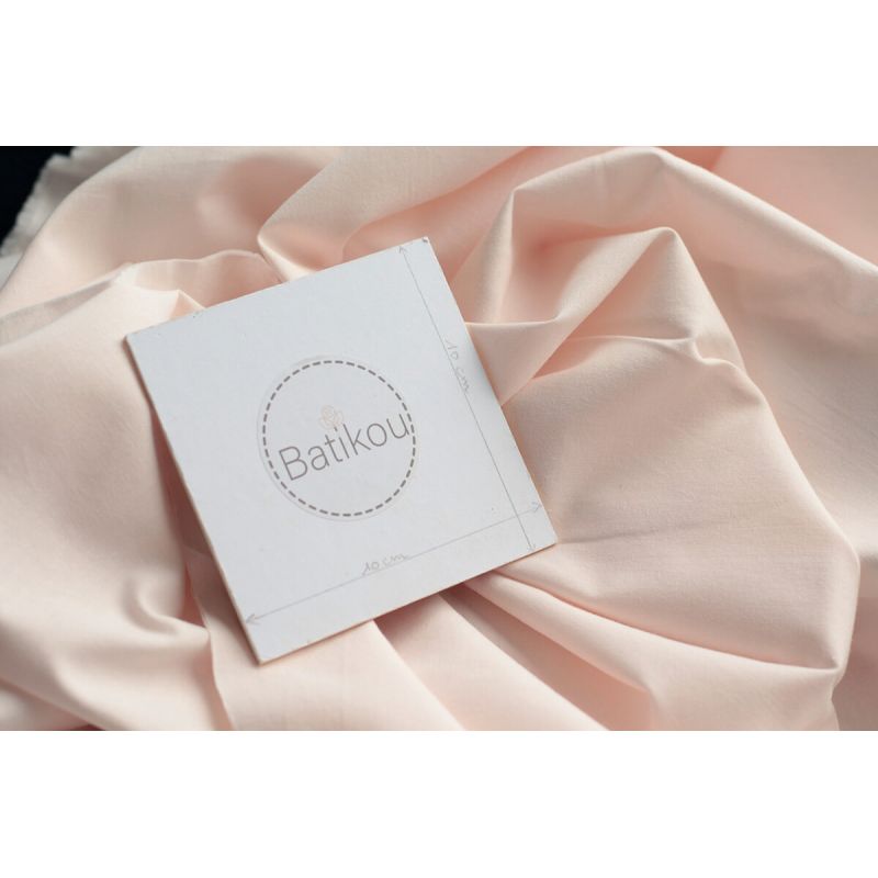 Popeline coton douce qualité SWEET coloris uni rose nude