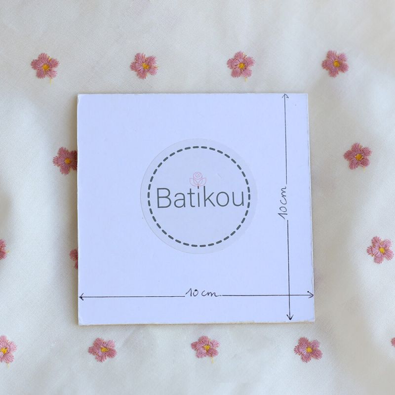 copy of Popeline coton organique broderies pâquerettes