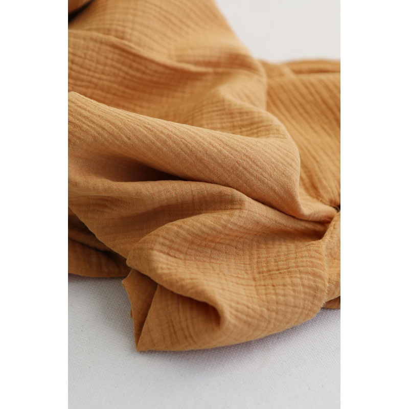 Double gaze de coton unie camel