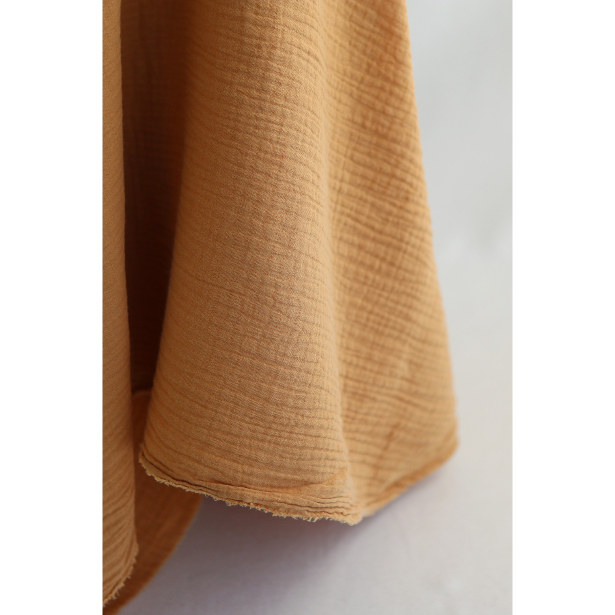 Double gaze de coton unie camel Double gaze de coton unie camel