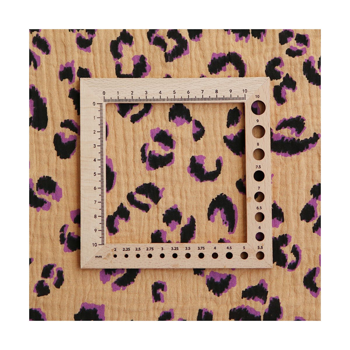 Double gaze de coton Fauve Graou fond camel Double gaze de coton Fauve Graou fond camel