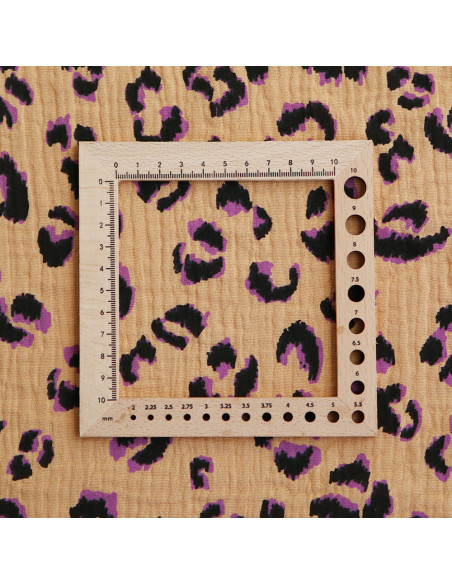 Double gaze de coton Fauve Graou fond camel