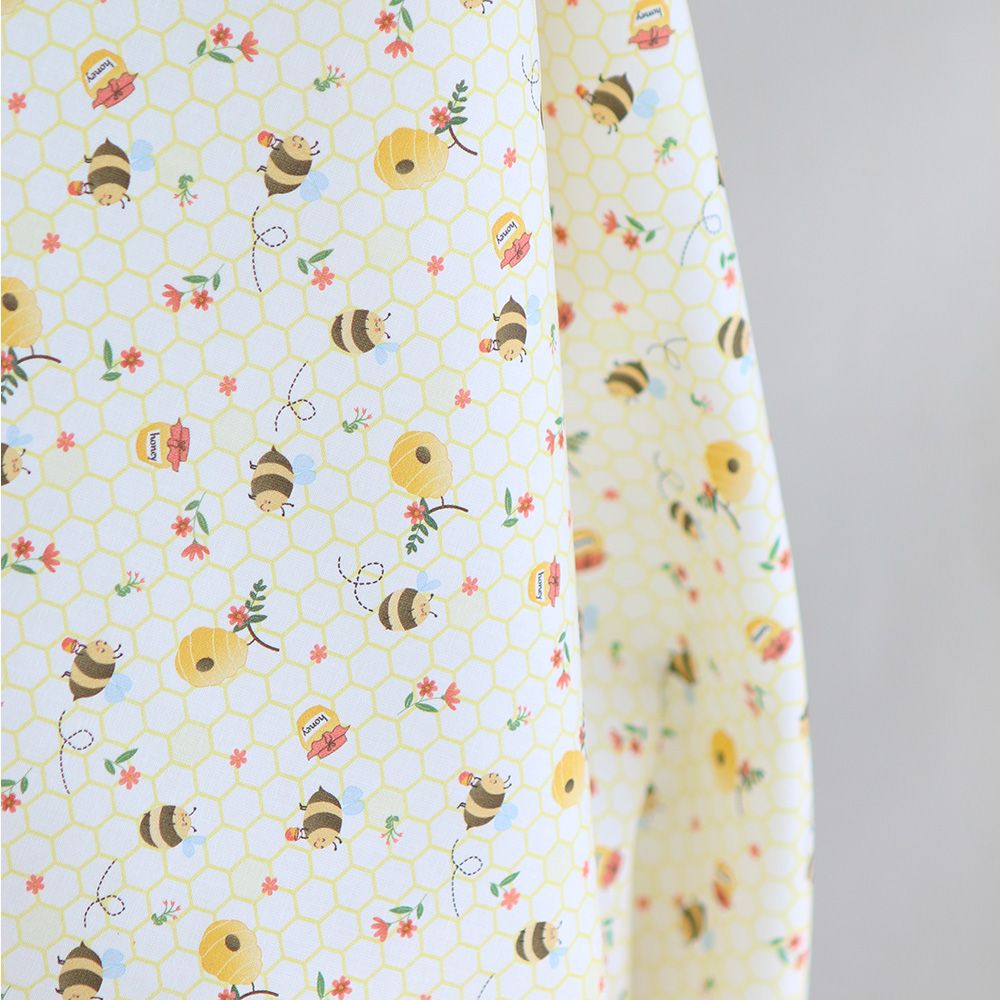 copy of Freesia - Popeline coton BIO imprimé fleuri vert et rouge