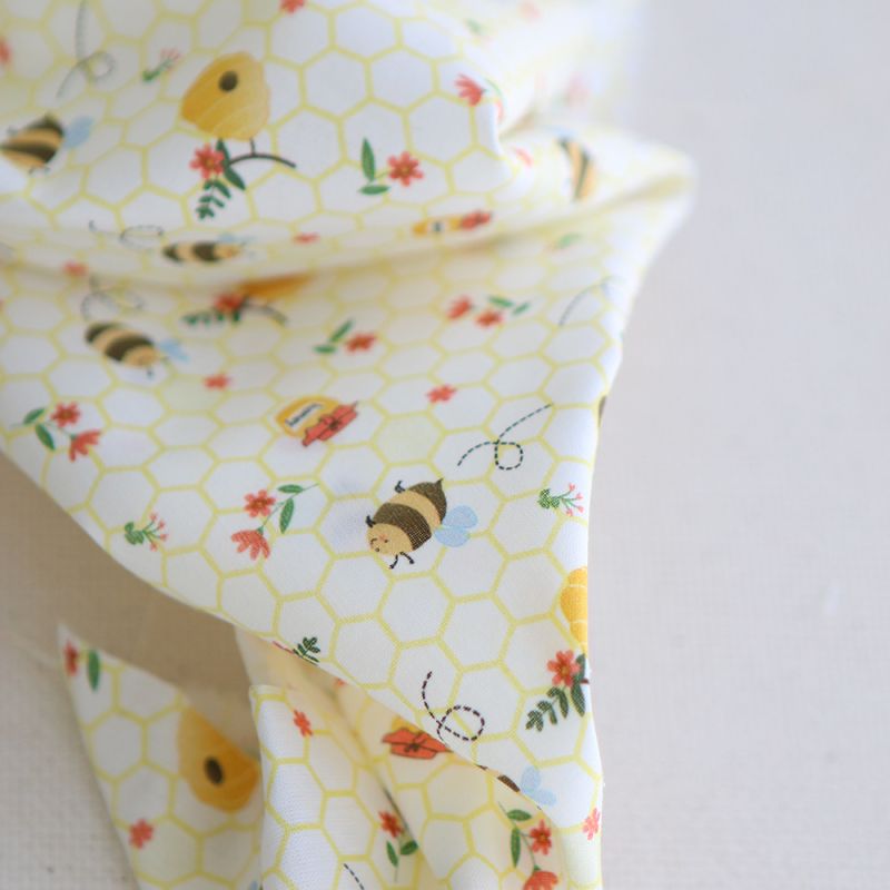 copy of Freesia - Popeline coton BIO imprimé fleuri vert et rouge