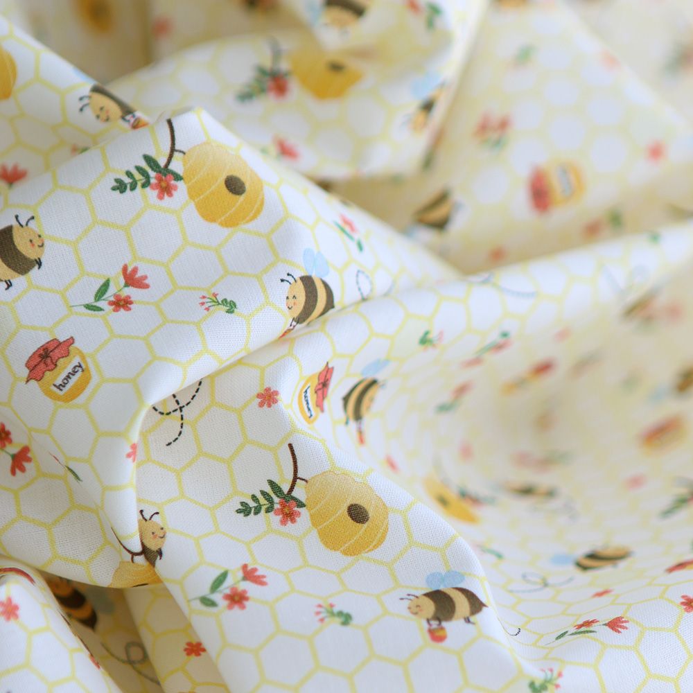 copy of Freesia - Popeline coton BIO imprimé fleuri vert et rouge