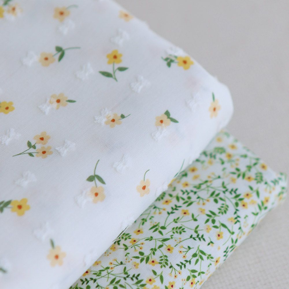 copy of Rozen - Plumetis de coton blanc imprimé exclusif bleu cobalt