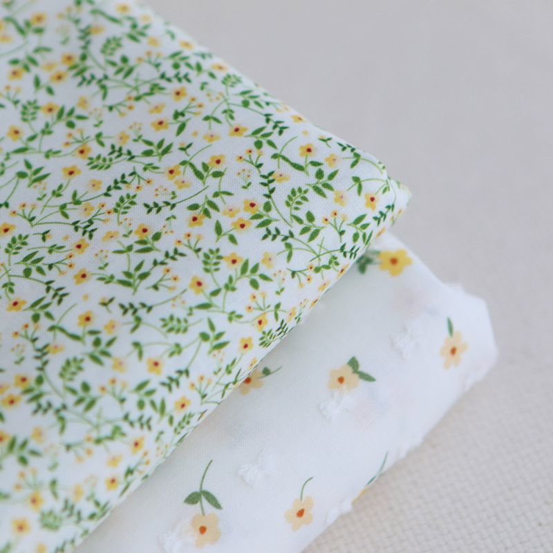 copy of Rozen - Plumetis de coton blanc imprimé exclusif bleu cobalt