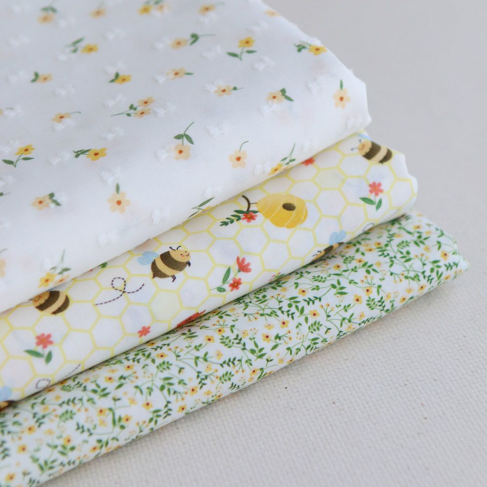 copy of Rozen - Plumetis de coton blanc imprimé exclusif bleu cobalt