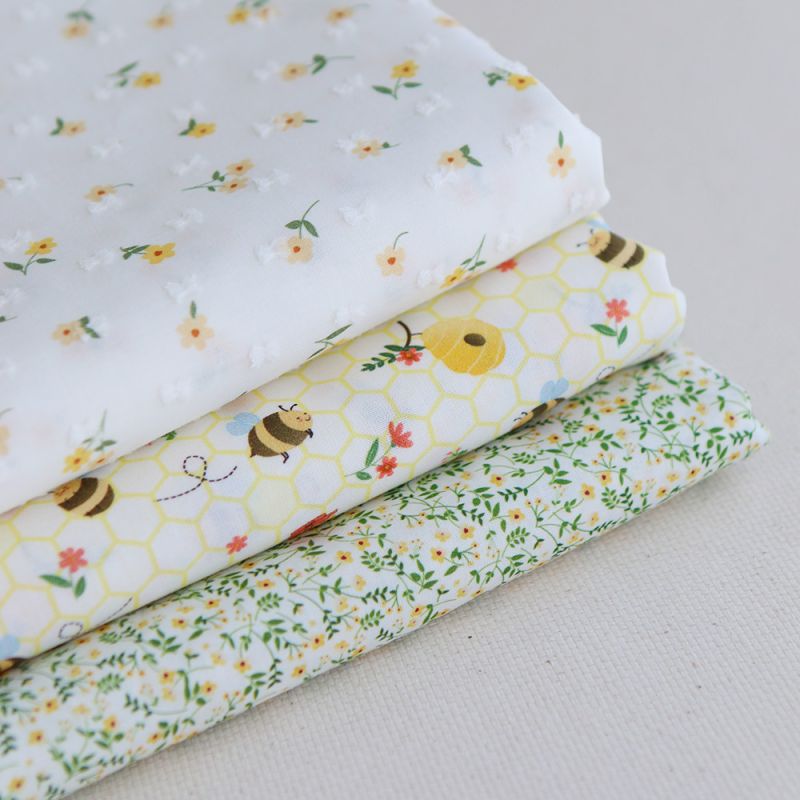 copy of Rozen - Plumetis de coton blanc imprimé exclusif bleu cobalt