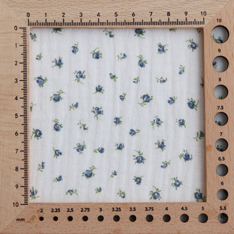 copy of Carole - Double gaze de coton BIO fleuri orange