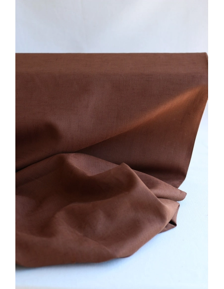 Lin lavé coloris Noisette