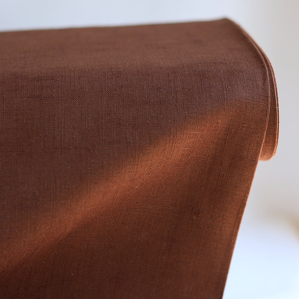 Lin lavé coloris Noisette