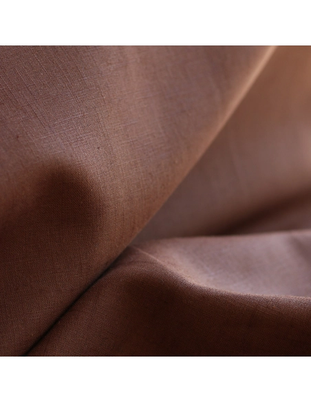 Lin lavé coloris Noisette