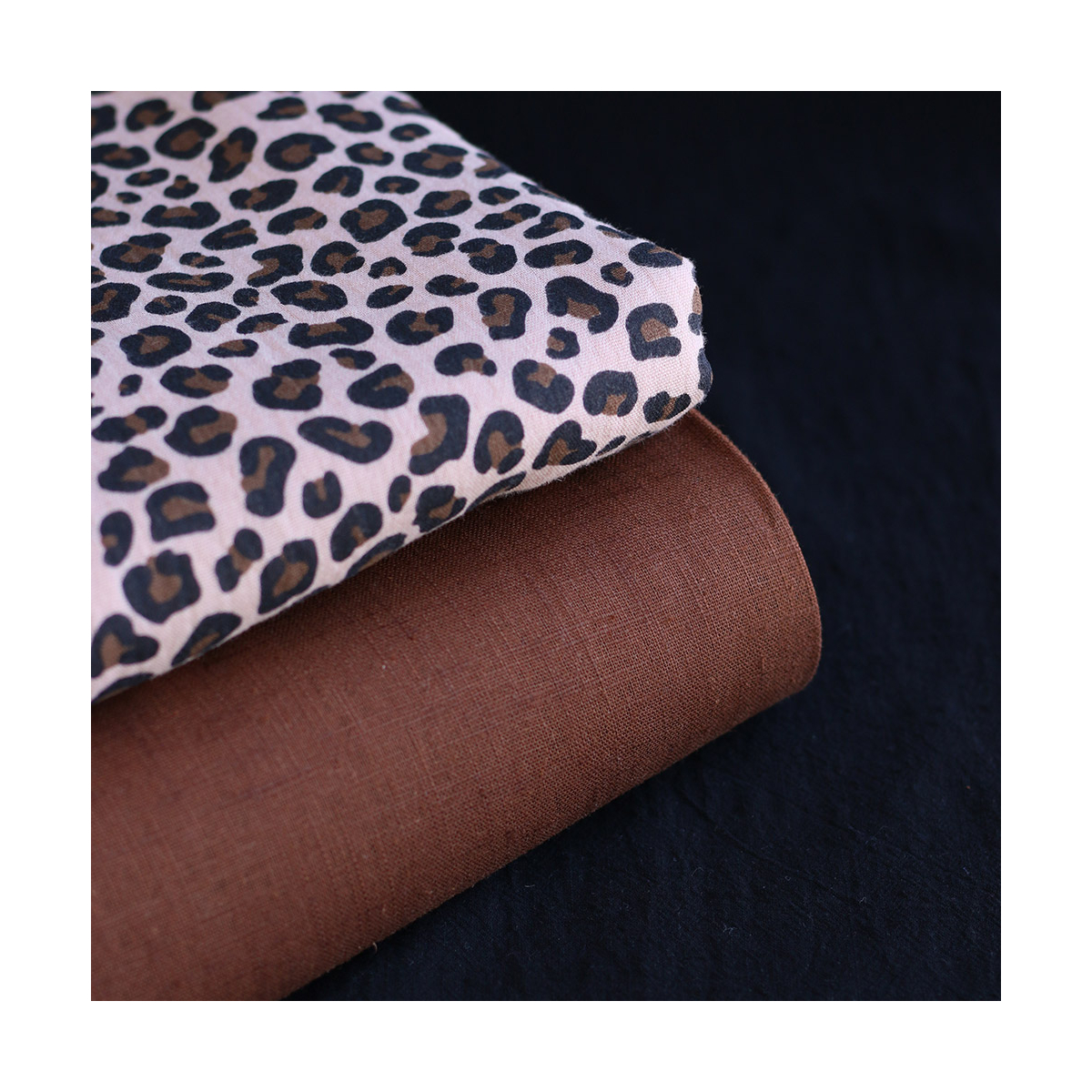 Lin lavé coloris Noisette