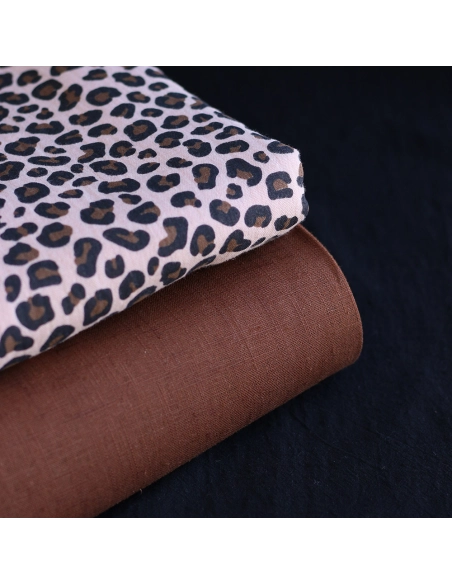 Lin lavé coloris Noisette