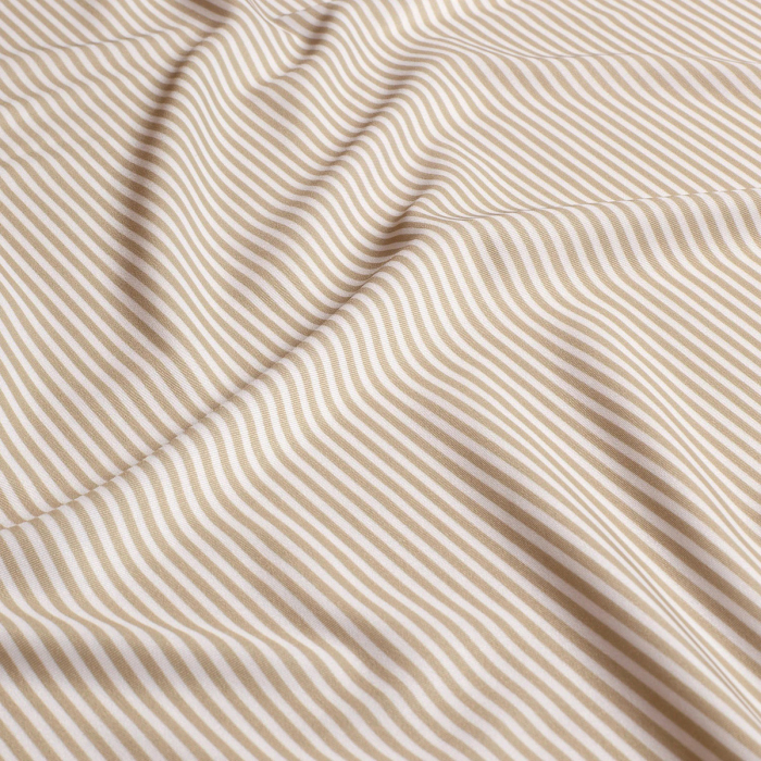 Tissu Lycra (maillot de bain) UPF50 rayures écru et beige