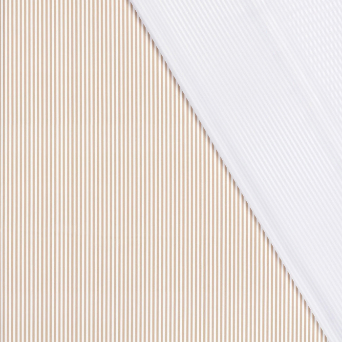 Tissu Lycra (maillot de bain) UPF50 rayures écru et beige