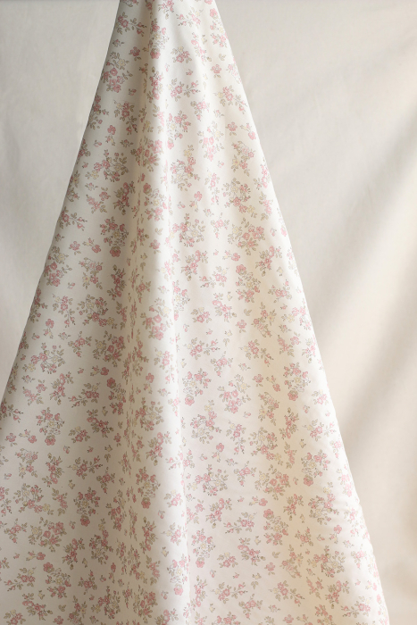 copy of Romy - Popeline douce coton organique fond ivoire imprimé fleuri