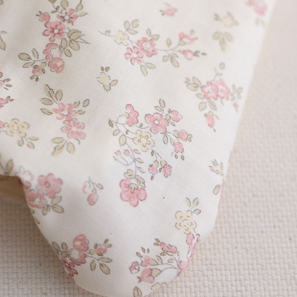 copy of Romy - Popeline douce coton organique fond ivoire imprimé fleuri