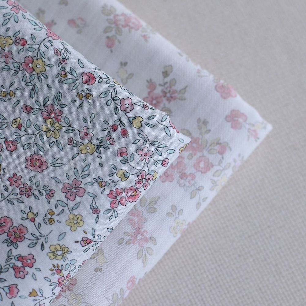 copy of Ruth - Batiste de coton douce à imprimé fleuri aquarelle