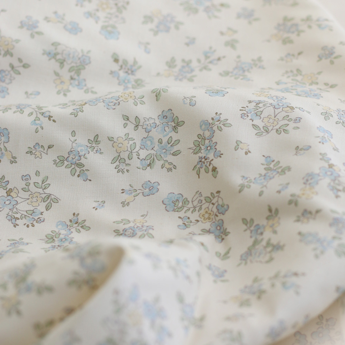 copy of Scarlett - Popeline douce coton organique fond ivoire imprimé fleuri