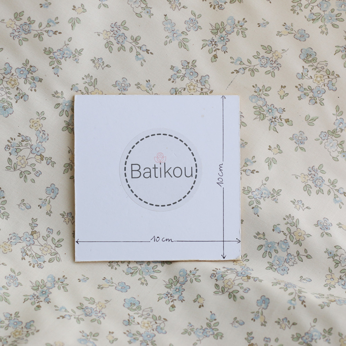 copy of Scarlett - Popeline douce coton organique fond ivoire imprimé fleuri