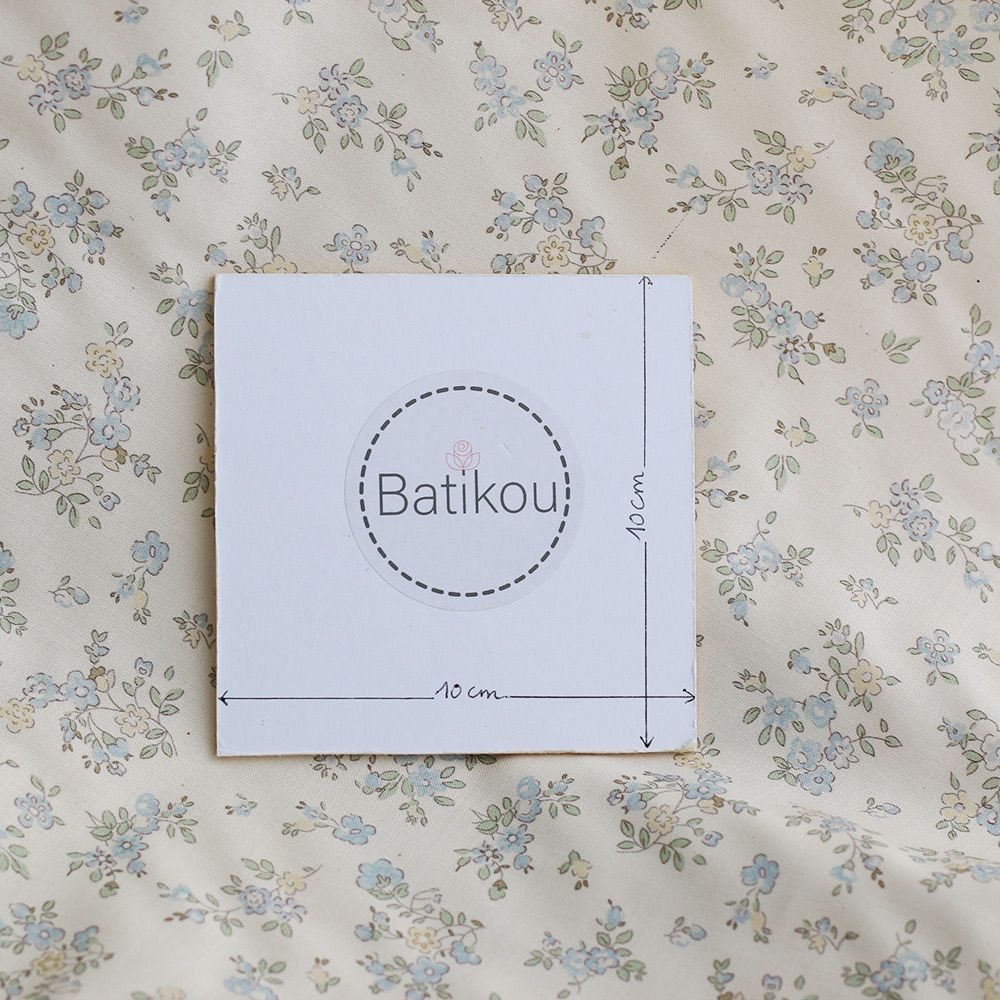 copy of Scarlett - Popeline douce coton organique fond ivoire imprimé fleuri