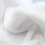 Eponge bambou / coton doudou coloris blanc  - 1