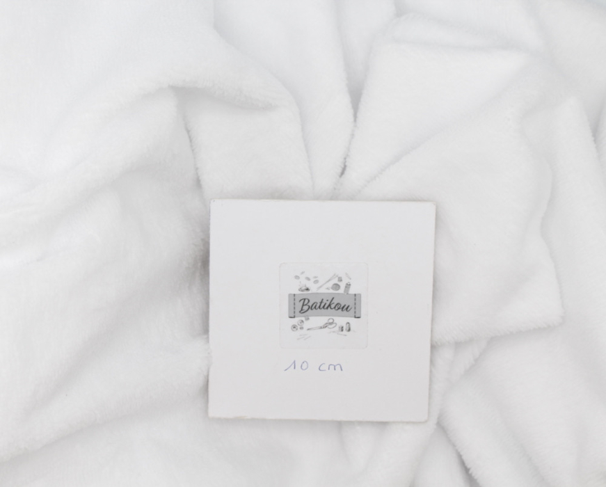 Eponge bambou / coton doudou coloris blanc  - 3