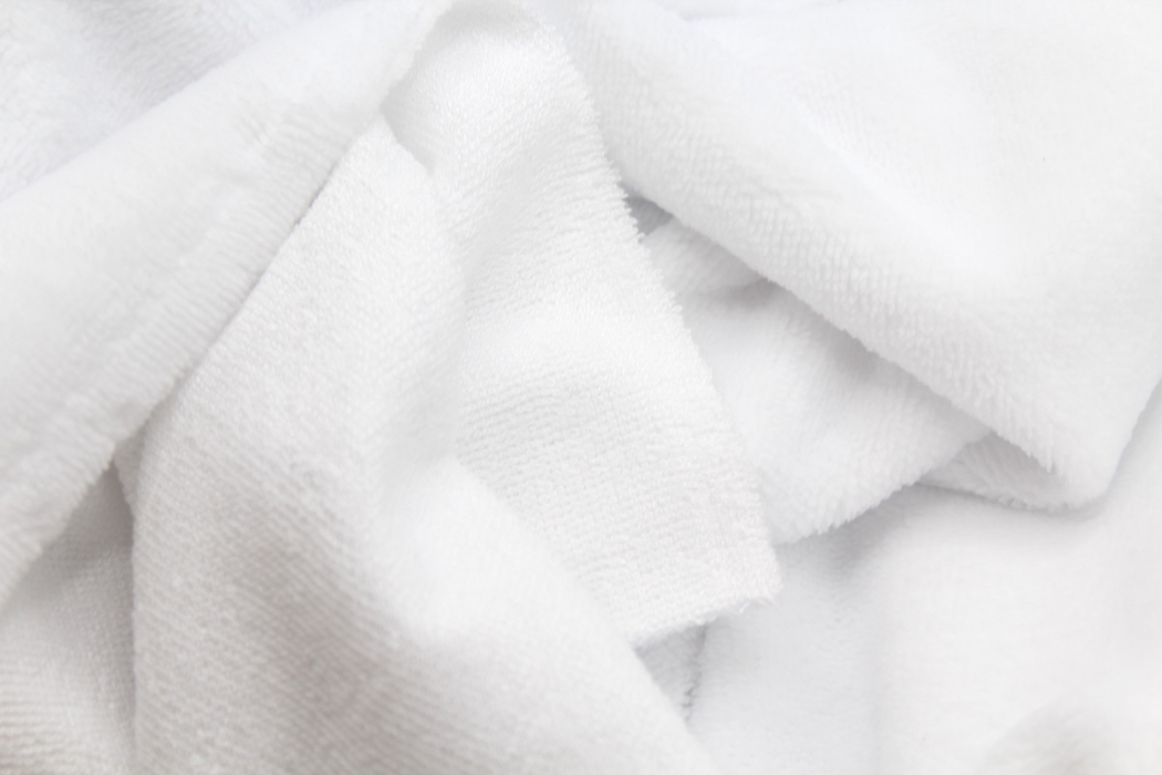 Eponge bambou / coton doudou coloris blanc  - 2