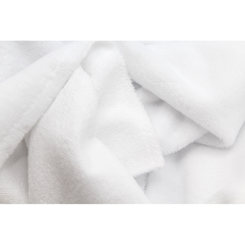 Eponge bambou / coton doudou coloris blanc  - 2