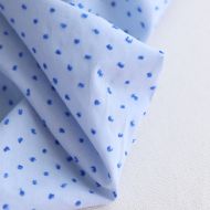 Plumetis de coton bicolore bleu ciel / bleu roi