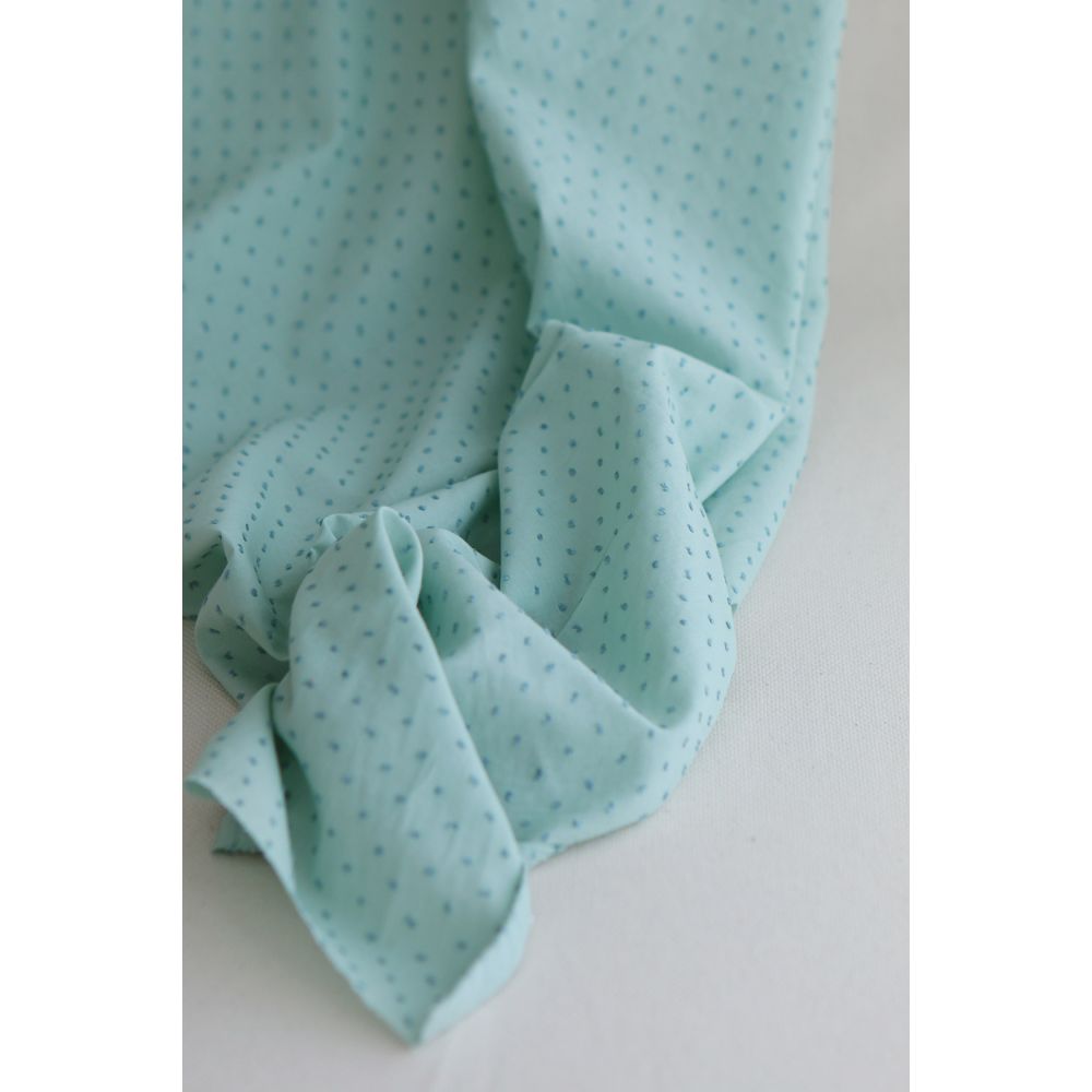 copy of Plumetis de coton bicolore bleu ciel / bleu roi