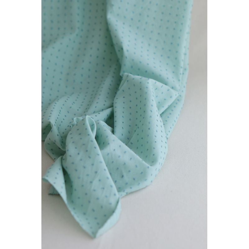 copy of Plumetis de coton bicolore bleu ciel / bleu roi