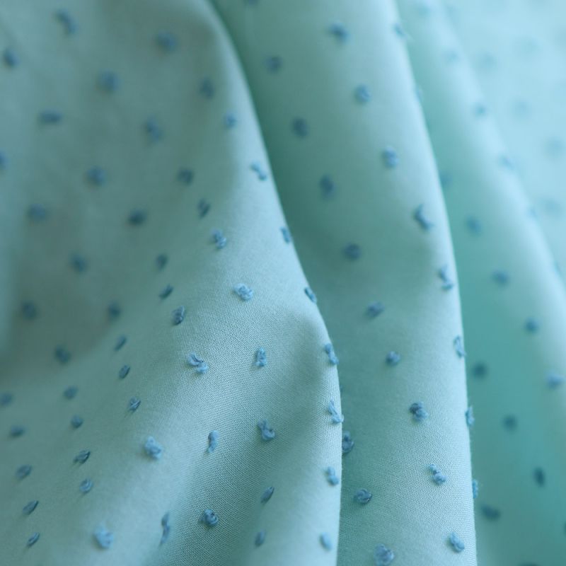 copy of Plumetis de coton bicolore bleu ciel / bleu roi