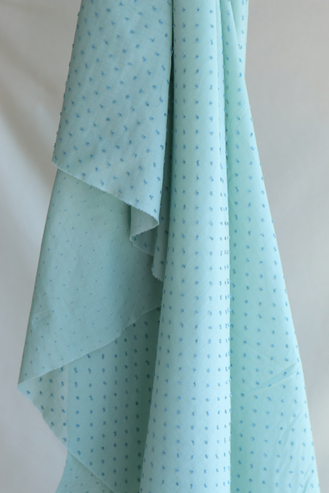 copy of Plumetis de coton bicolore bleu ciel / bleu roi