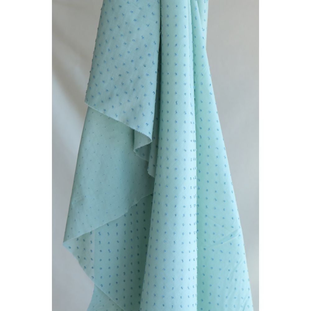 copy of Plumetis de coton bicolore bleu ciel / bleu roi