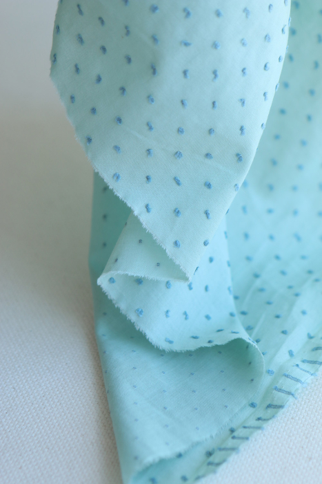 copy of Plumetis de coton bicolore bleu ciel / bleu roi