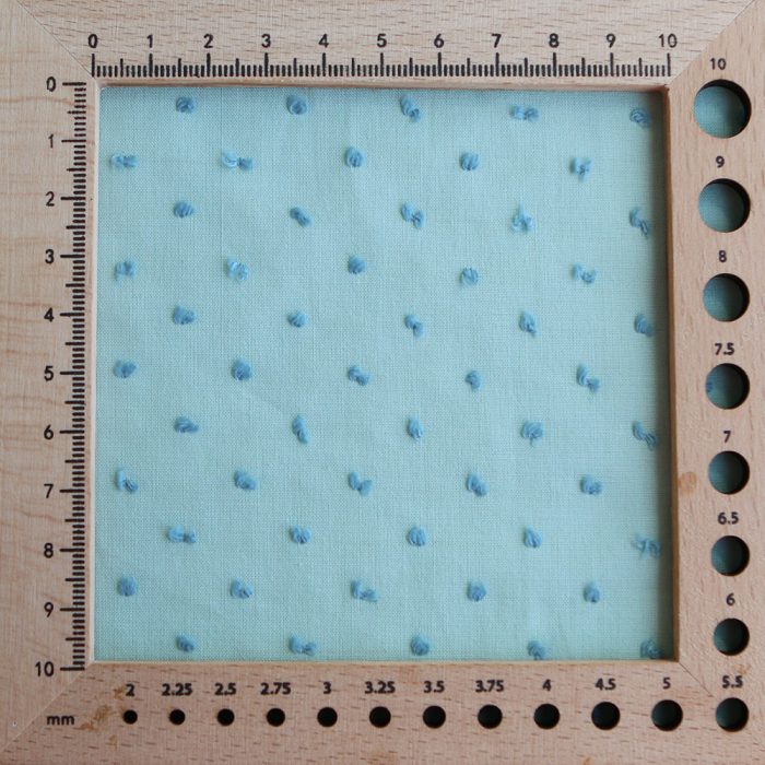 Plumetis de coton bicolore vert d'eau