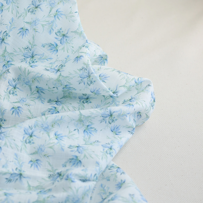 copy of Lisette - Voile de coton texturé imprimé fleuri