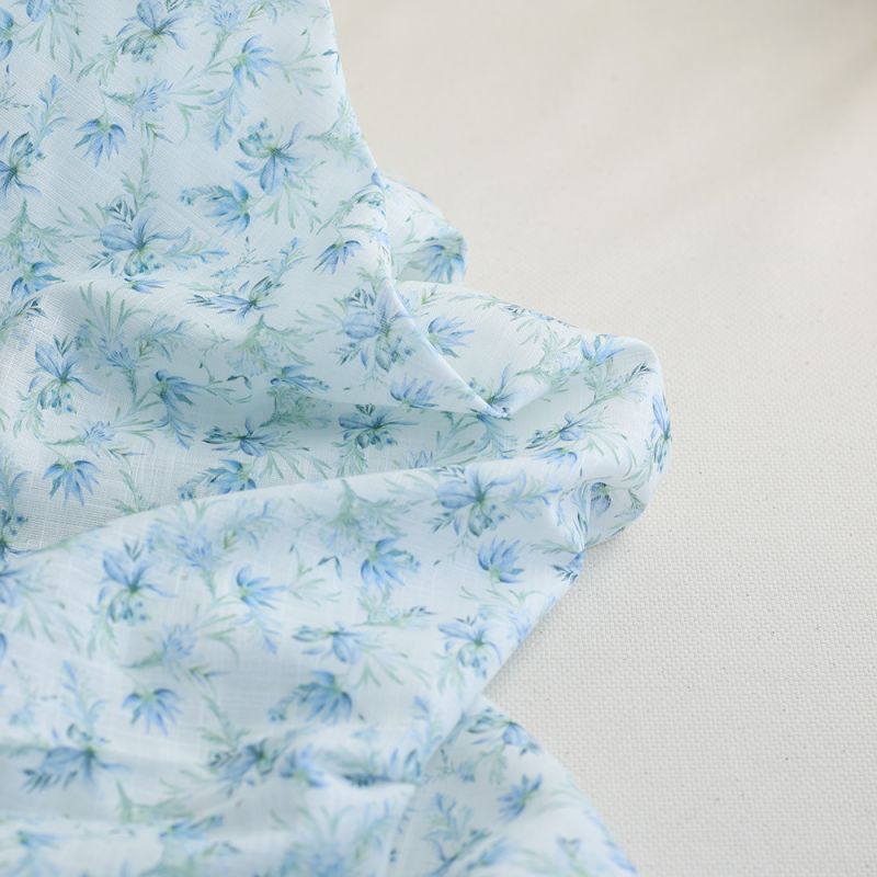 copy of Lisette - Voile de coton texturé imprimé fleuri