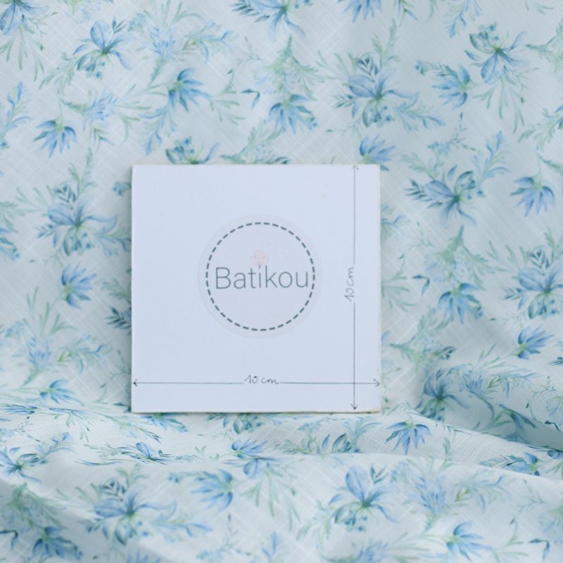 copy of Lisette - Voile de coton texturé imprimé fleuri