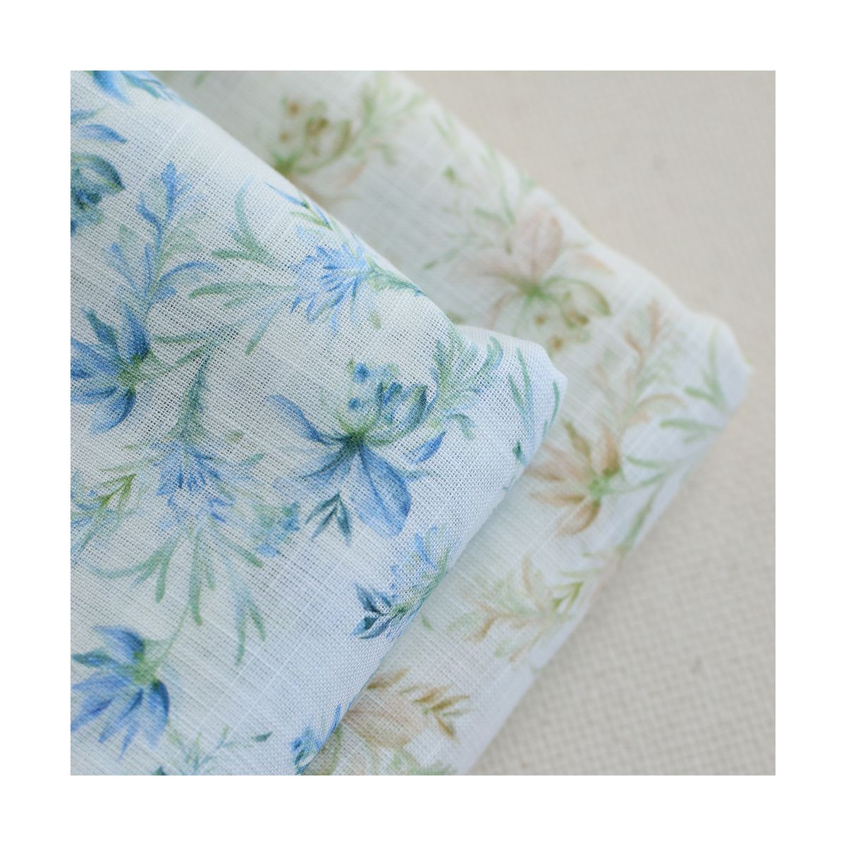 - Voile de coton texturé imprimé fleuri - Voile de coton texturé imprimé fleuri