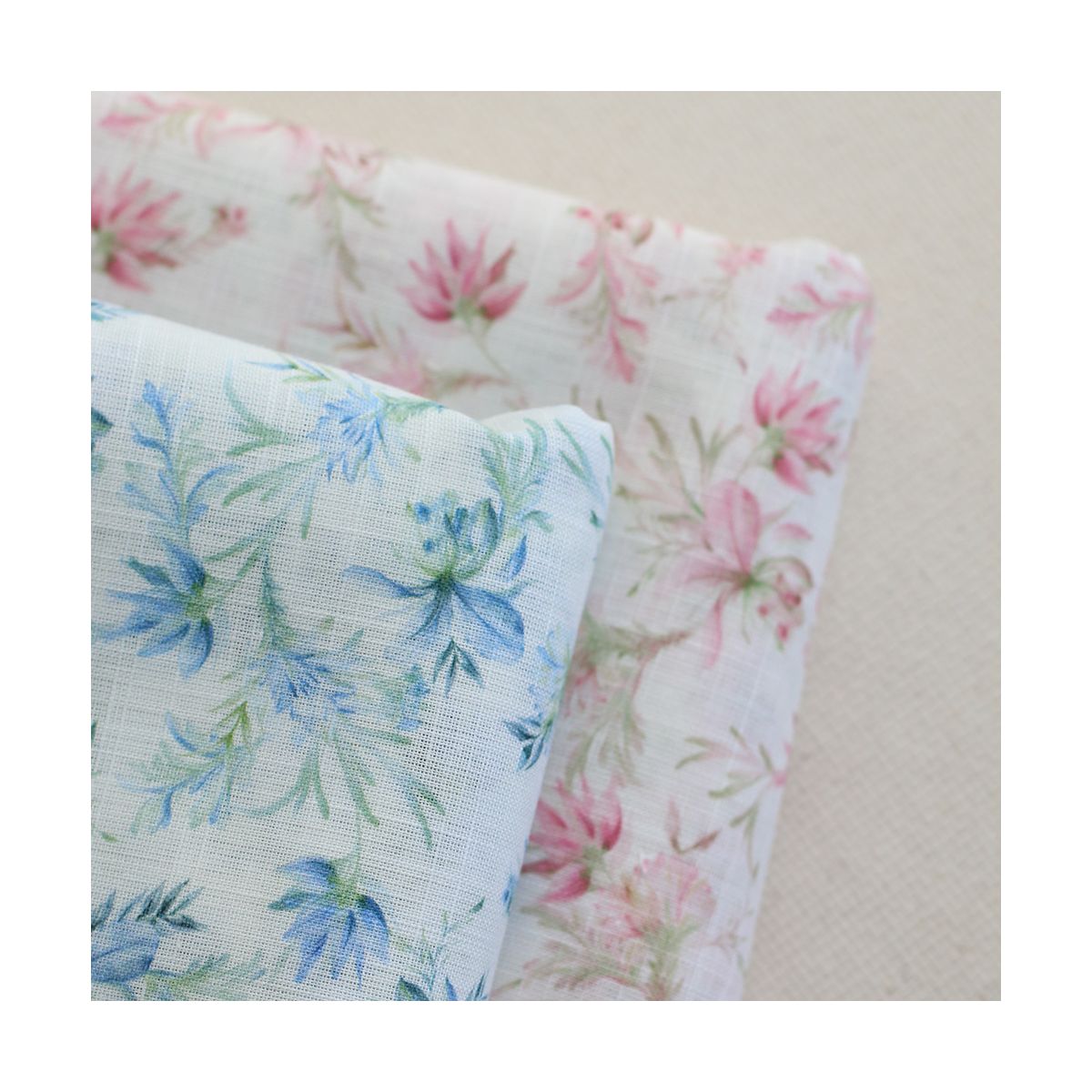 - Voile de coton texturé imprimé fleuri - Voile de coton texturé imprimé fleuri