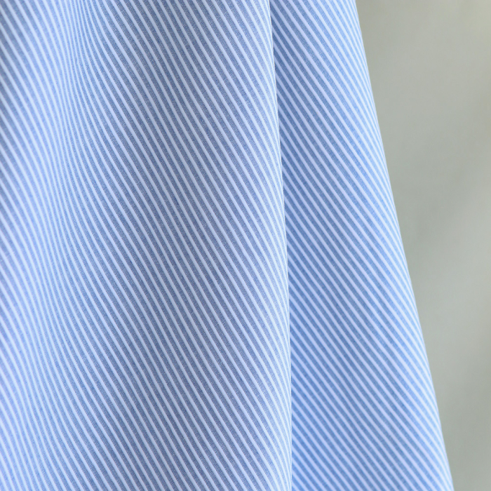 copy of Coton bio gaufré à rayures beige / blanc