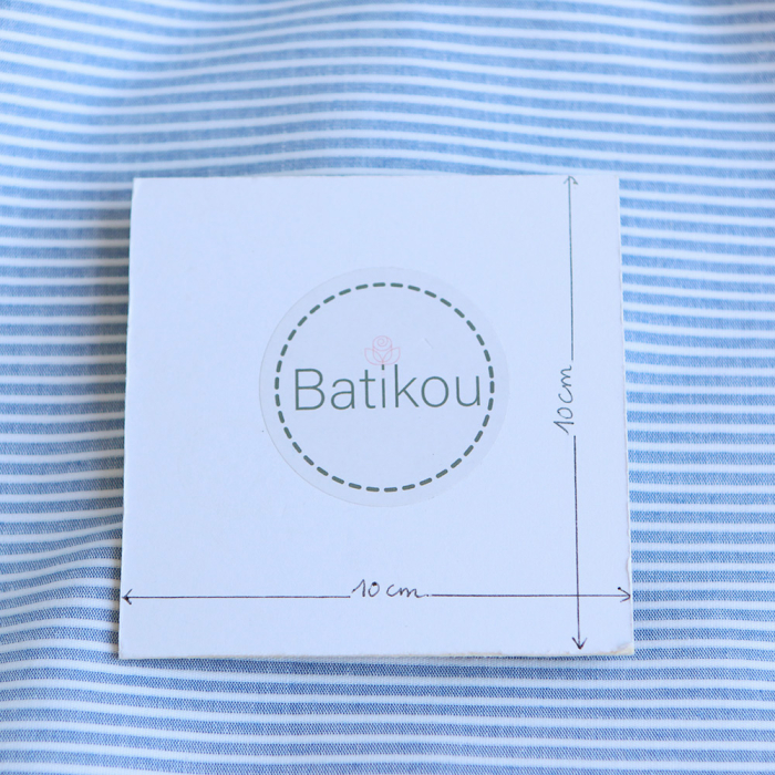 copy of Coton bio gaufré à rayures beige / blanc